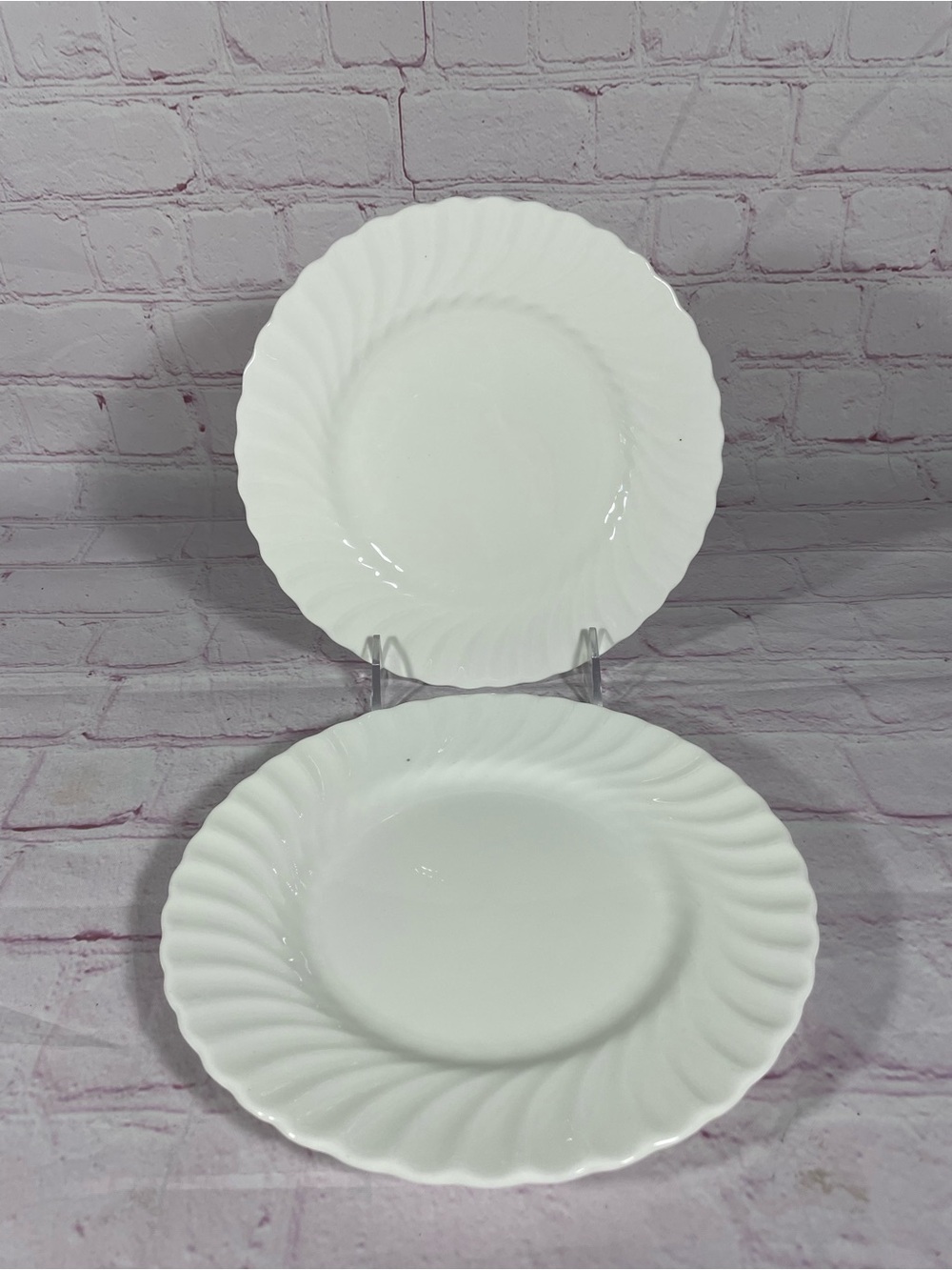 Vintage Minton White Fife Bone China Salad Plates 7 7/8” England Discontinued